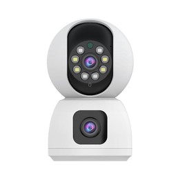 K12 1080P HD Dual Lens Dual Picture Wireless WiFi Camera(White)