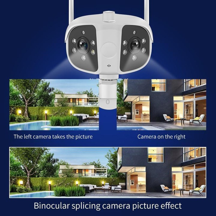 K13 1080P HD Binocular Night Vision Wide Angle Camera(White)
