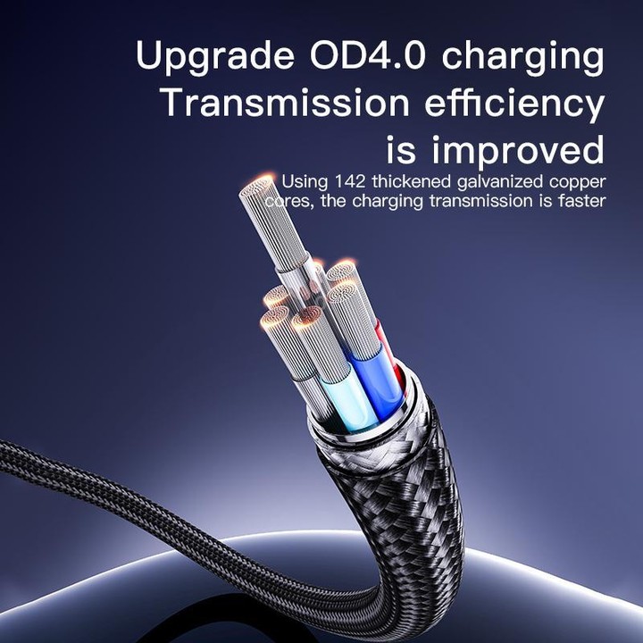 Yesido CA129C 18W 3A USB to USB-C / Type-C Charging Data Cable, Length: 1.2m(Black)
