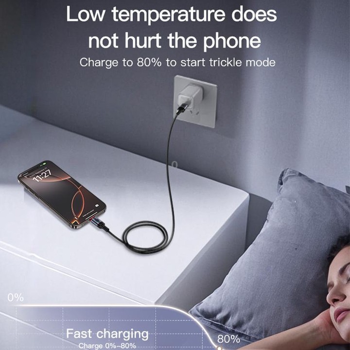 Yesido CA129C 18W 3A USB to USB-C / Type-C Charging Data Cable, Length: 1.2m(Black)