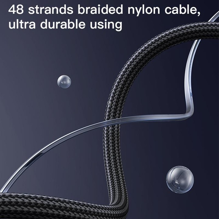Yesido CA181 PD60W 3A USB-C / Type-C to USB-C / Type-C Charging Data Cable, Length: 1.2m(Black)