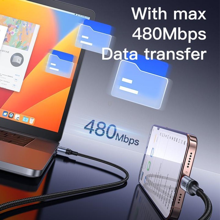 Yesido CA181 PD60W 3A USB-C / Type-C to USB-C / Type-C Charging Data Cable, Length: 1.2m(Black)