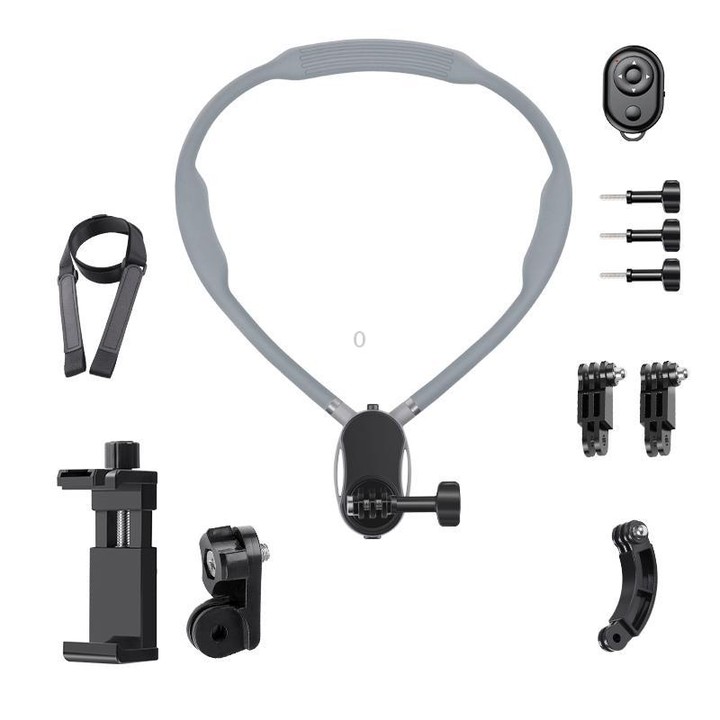 Magnetic Neck Mount Anti-shake Bracket, Type:11 in 1 Phone Clamp with Remote