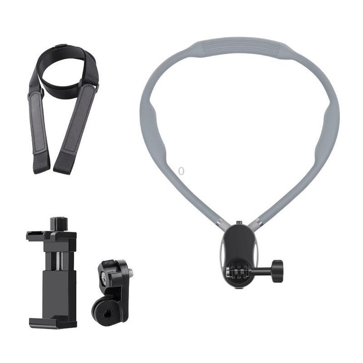 Magnetic Neck Mount Anti-shake Bracket, Type:4 in 1 Phone Clamp