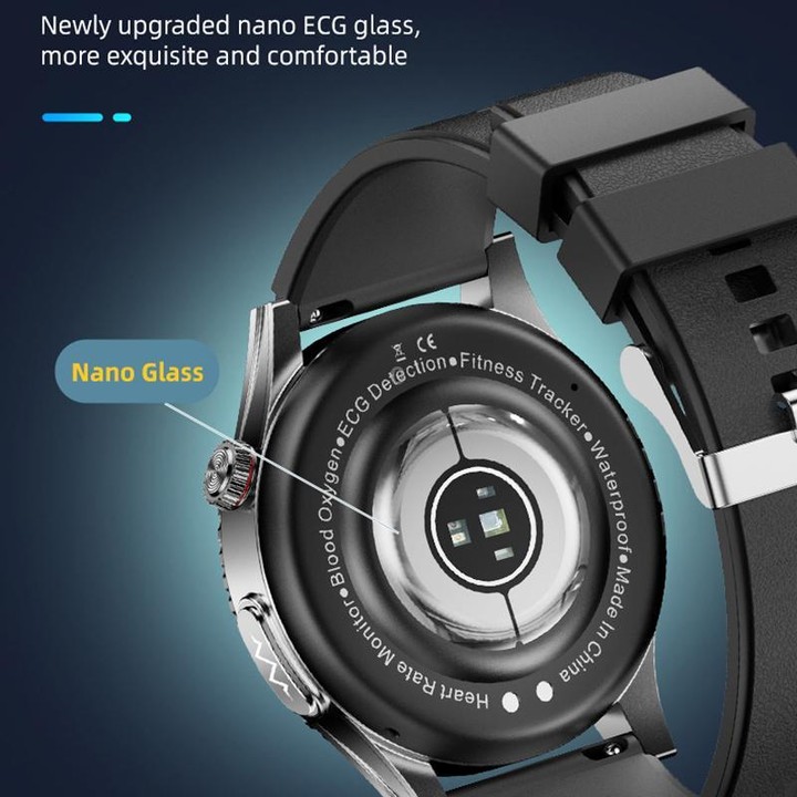 H9 1.43 inch Silicone Strap ECG Smart Watch Supports Bluetooth Calls/Smart Voice Assistant(Black)