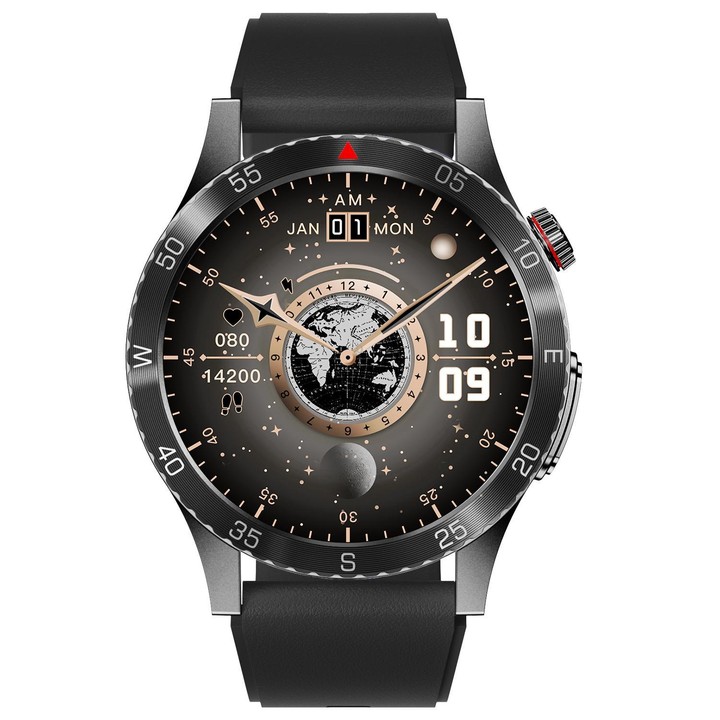 H9 1.43 inch Silicone Strap ECG Smart Watch Supports Bluetooth Calls/Smart Voice Assistant(Black)