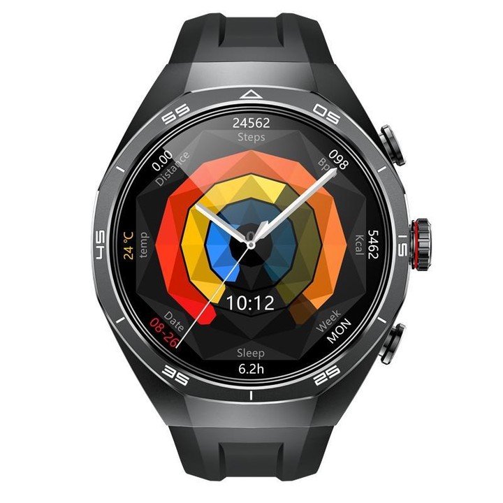 G97 1.53 inch Round Screen 2 in 1 Bluetooth Earphone Silicone Strap Smart Watch Supports Bluetooth Calls(Black)