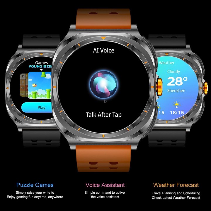 G98 1.53 inch 2 in 1 Bluetooth Headphone IP67 Waterproof Smart Watch Supports Blood Oxygen Monitoring(Black Orange)