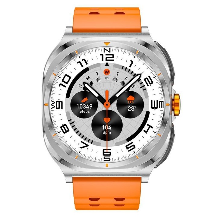 G98 1.53 inch 2 in 1 Bluetooth Headphone IP67 Waterproof Smart Watch Supports Blood Oxygen Monitoring(Silver Orange)