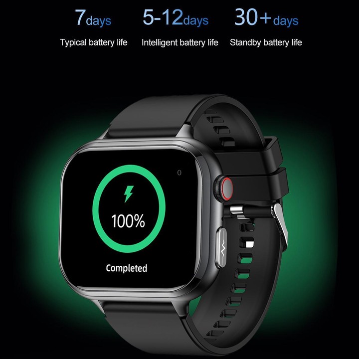 TK17 1.91 inch Horizontal Screen Silicone Strap Smart Watch Supports ECG Electrocardiogram(Blue)