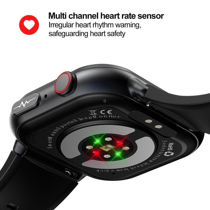 TK17 1.91 inch Horizontal Screen Silicone Strap Smart Watch Supports ECG Electrocardiogram(Grey)