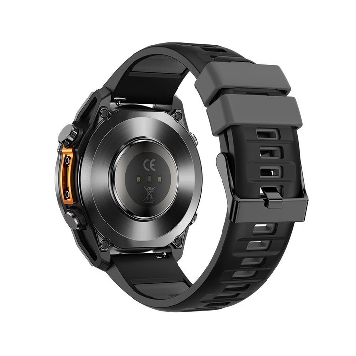 HD300 1.43 inch AMOLED Screen Silicone Strap Sports Smart Watch Supports Blood Oxygen Detection(Black)