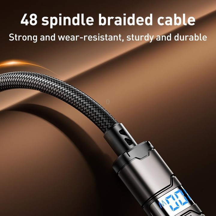 REMAX C01-CC 100W Type-C to Type-C Nylon Braided Data Cable, Length: 1.2m(Black)
