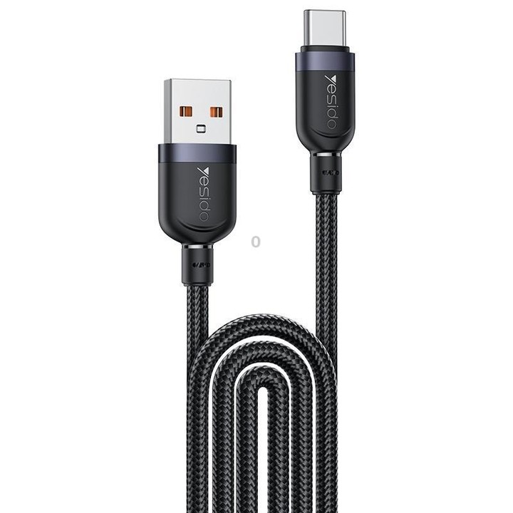Yesido 3A USB to Type-C Fast Charging Cable, Length:3m(Black)