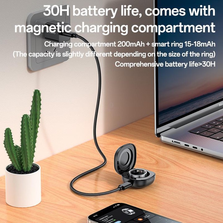 Yesido IO33 Health Monitor Smart Ring, Support Body Temperature / Heart Rate / Blood Pressure / Female Physiological Reminder, S