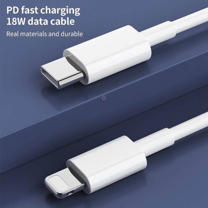 REMAX RP-U37 18W QC+PD Fast Charger With 1m Type-C to 8 Pin Cable, Plug Type:EU Plug(White)