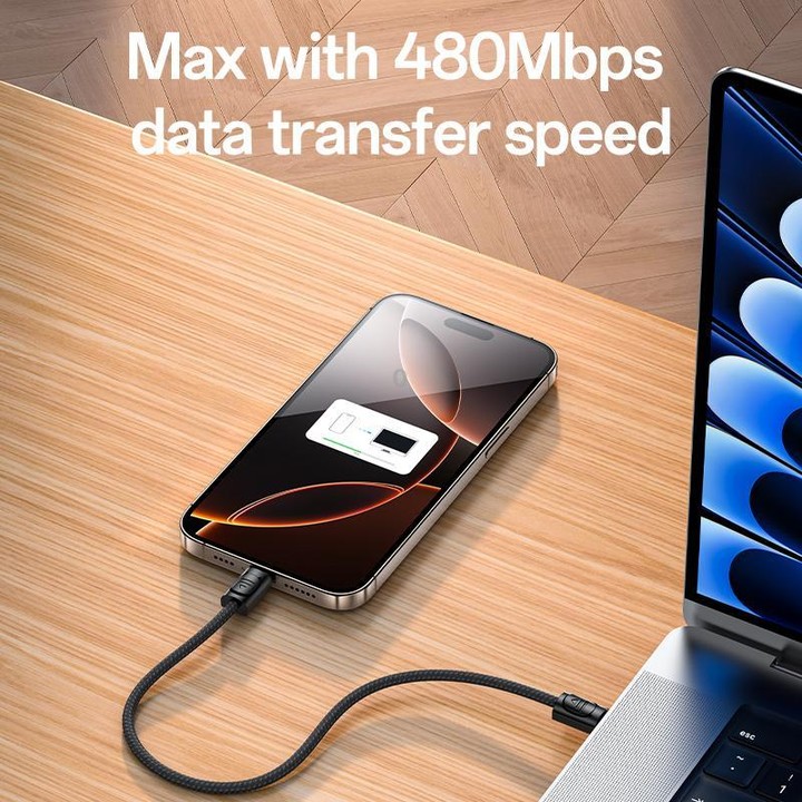 Yesido CA177 Portable Strip PD60W Type-C to Type-C Zinc Alloy Data Cable, Length: 20cm(Black)