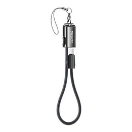 Yesido CA177 Portable Strip PD60W Type-C to Type-C Zinc Alloy Data Cable, Length: 20cm(Black)