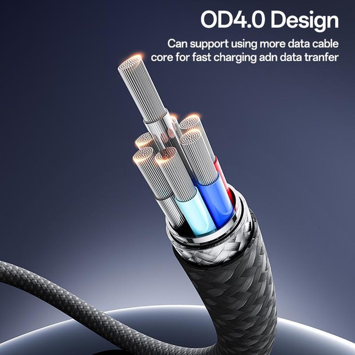 Yesido CA177 Portable Strip PD60W Type-C to Type-C Zinc Alloy Data Cable, Length: 20cm(Black)