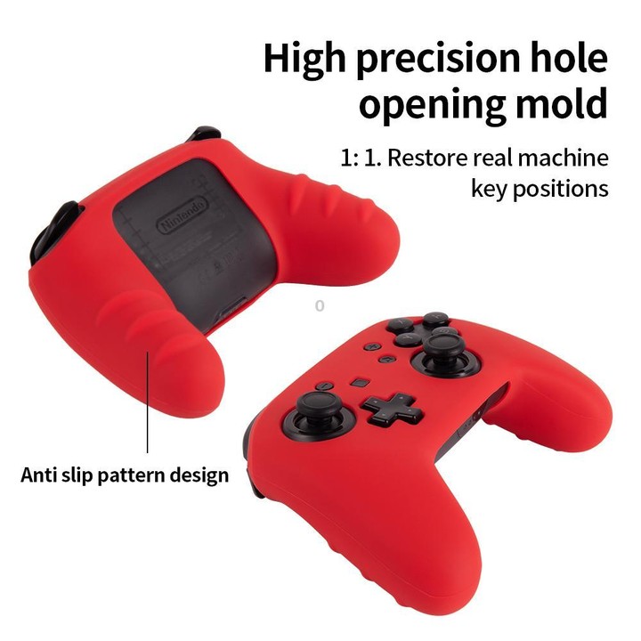 For Nintendo Switch Pro Game Handle Solid Color Silicone Protective Cover(White)