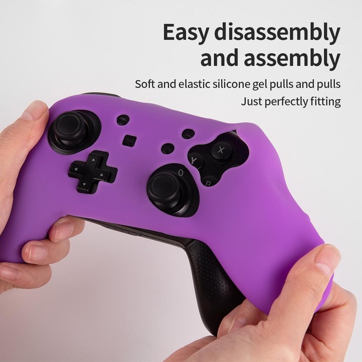 For Nintendo Switch Pro Game Handle Solid Color Silicone Protective Cover(Red)
