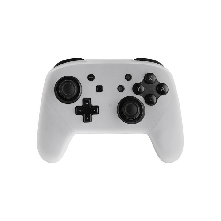 For Nintendo Switch Pro Game Handle Solid Color Silicone Protective Cover(Transparent)