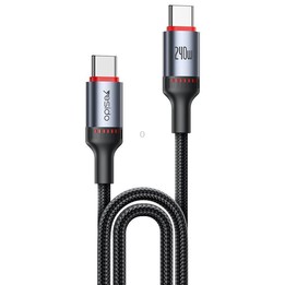 Yesido CA186 240W Type-C to Type-C Aluminum Alloy Data Cable, Length: 2m(Black)