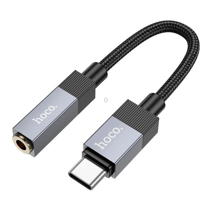 hoco UPA32C USB-C / Type-C to 3.5mm Female Clever Digital Audio Converter, Length:15cm(Black)