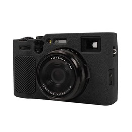 For FUJIFILM X100VI Litchi Texture Soft Silicone Protective Case(Black)