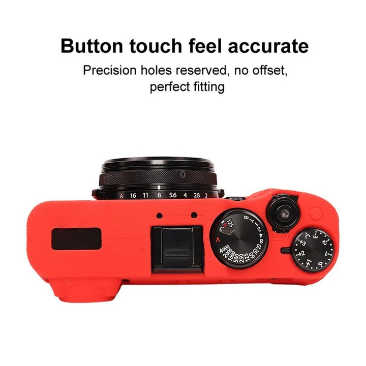 For FUJIFILM X100VI Litchi Texture Soft Silicone Protective Case(Red)