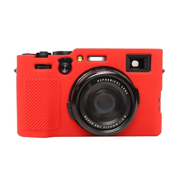 For FUJIFILM X100VI Litchi Texture Soft Silicone Protective Case(Red)