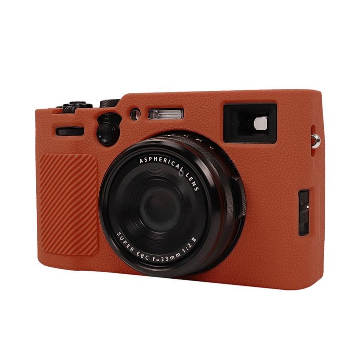 For FUJIFILM X100VI Litchi Texture Soft Silicone Protective Case(Brown)