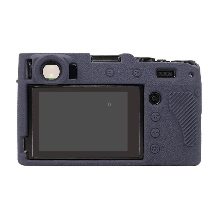 For FUJIFILM X100VI Litchi Texture Soft Silicone Protective Case(Dark Blue)