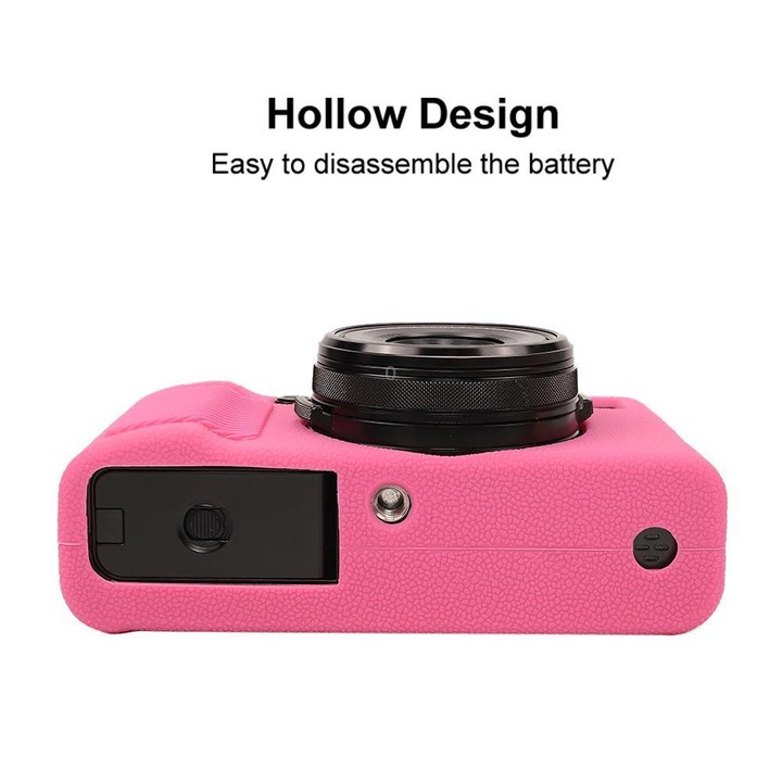 For FUJIFILM X100VI Litchi Texture Soft Silicone Protective Case(Rose Red)