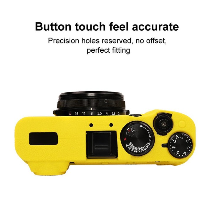 For FUJIFILM X100VI Litchi Texture Soft Silicone Protective Case(Yellow)