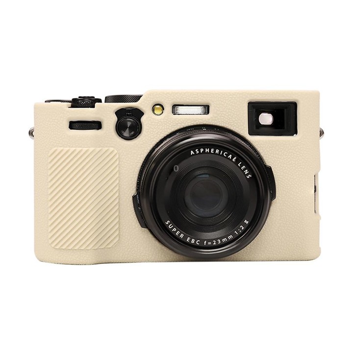 For FUJIFILM X100VI Litchi Texture Soft Silicone Protective Case(White)
