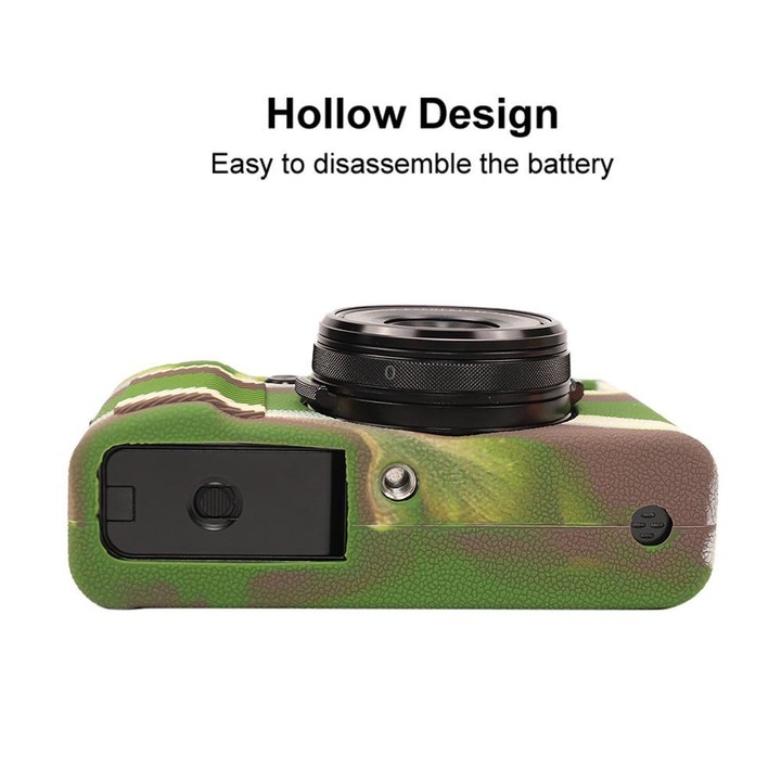 For FUJIFILM X100VI Litchi Texture Soft Silicone Protective Case(Camouflage)