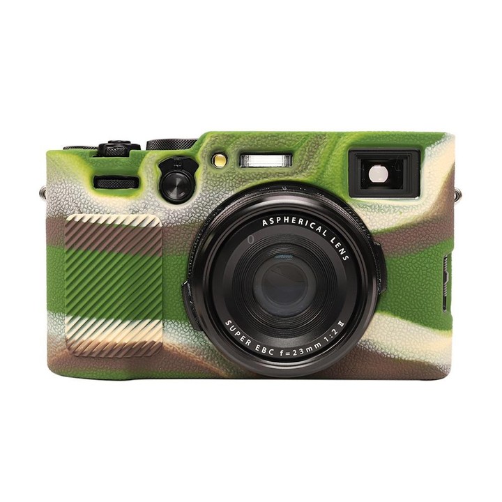 For FUJIFILM X100VI Litchi Texture Soft Silicone Protective Case(Camouflage)
