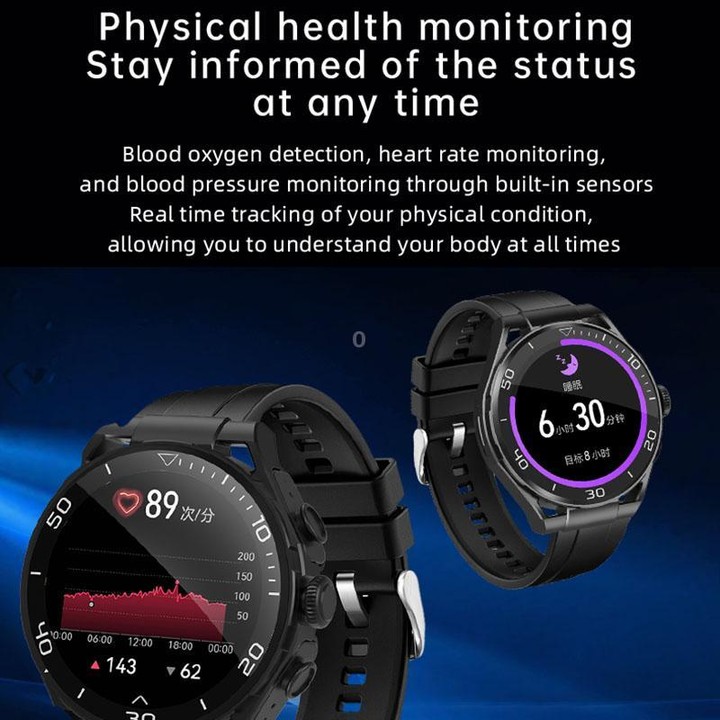 Q11 Dual-mode Bluetooth Headphones Smart Watch,1.58 inch, Support Bluetooth Call / Heart Rate(Black)