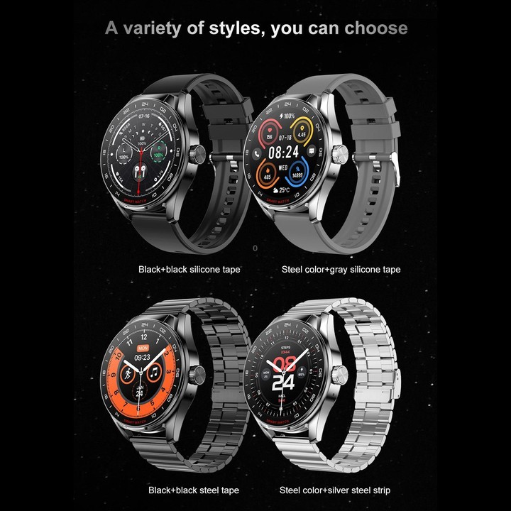 D9 1.46 inch 2 in 1 Bluetooth Earphone Smart Watch, Support Bluetooth Call / NFC / Heart Rate(Silver)
