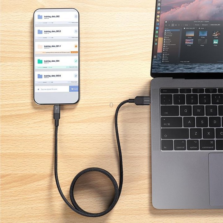 MOMAX Mag.Link DA57 66W USB to USB-C / Type-C Magnetic Braided Fast Charging Cable, Length:1m(Black)