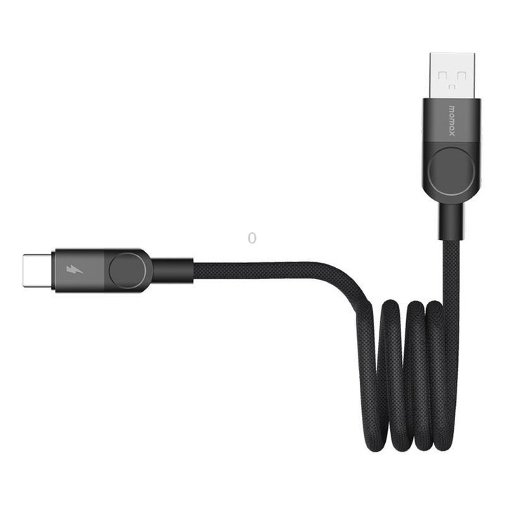 MOMAX Mag.Link DA57 66W USB to USB-C / Type-C Magnetic Braided Fast Charging Cable, Length:1m(Black)