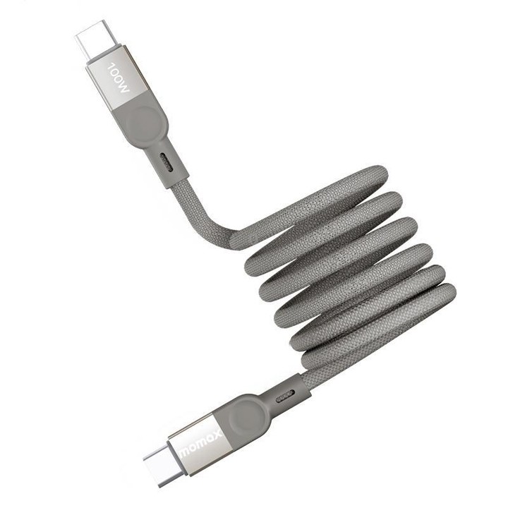 MOMAX DC35 100W USB-C / Type-C to USB-C / Type-C Magnetic Braided Data Cable, Length:1m(Titanium Gold)