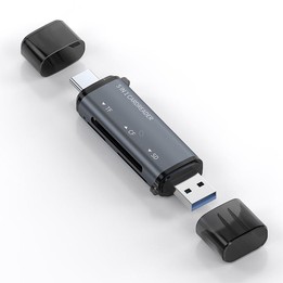 ADS-318 Type-C 5 in 1 Multi-Function Card Reader(Grey)