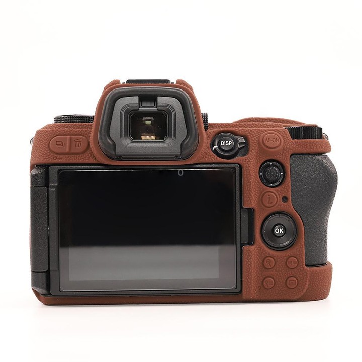 For Nikon Z6III Litchi Texture Soft Silicone Protective Case(Coffee)