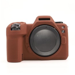 For Nikon Z6III Litchi Texture Soft Silicone Protective Case(Coffee)