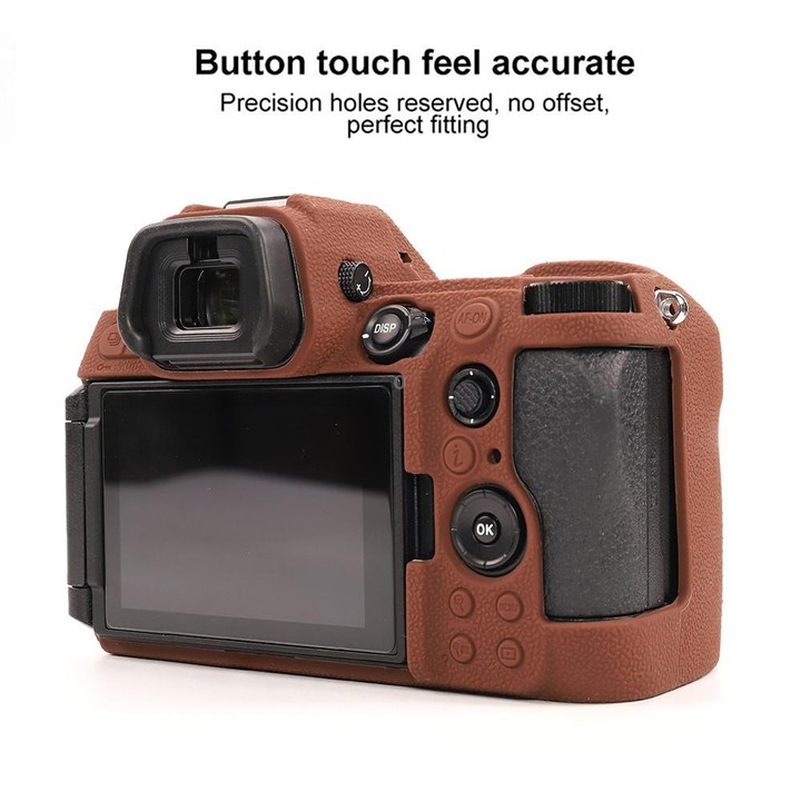 For Nikon Z6III Litchi Texture Soft Silicone Protective Case(Coffee)
