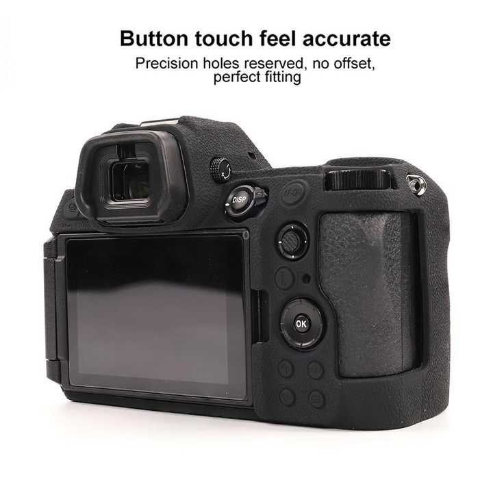 For Nikon Z6III Litchi Texture Soft Silicone Protective Case(Black)