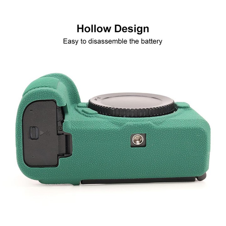For Nikon Z6III Litchi Texture Soft Silicone Protective Case(Green)