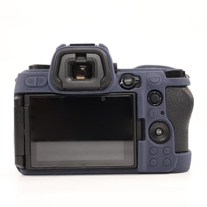 For Nikon Z6III Litchi Texture Soft Silicone Protective Case(Dark Blue)